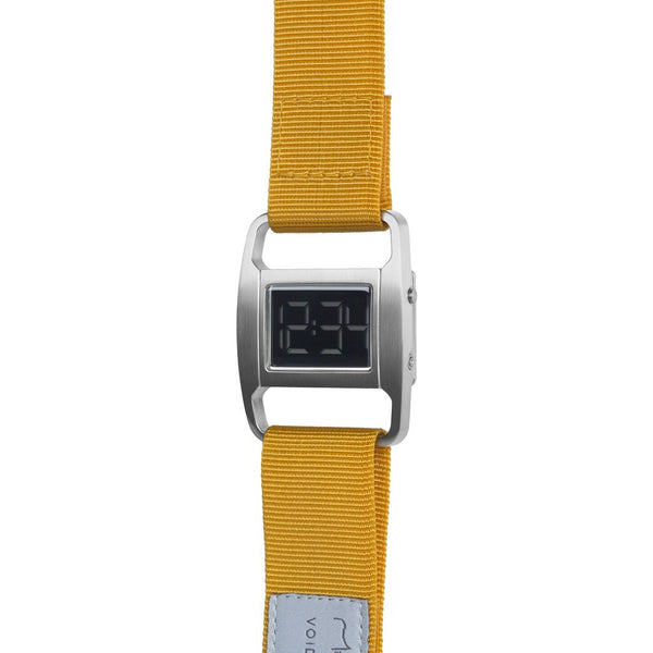 VOID PXR-5 Brushed Silver Watch | Mustard Nylon PXR5-BR/MU