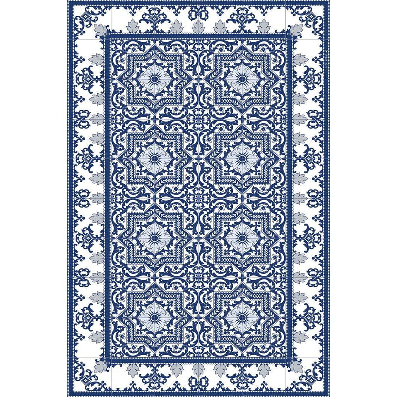 Beija Flor Armenian Floor Mat | Blue