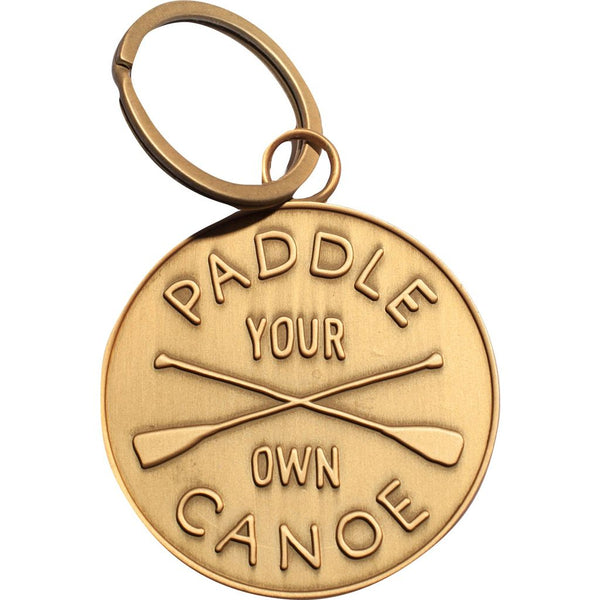 Izola Paddle Your Own Canoe Key Chain | Gold 16002