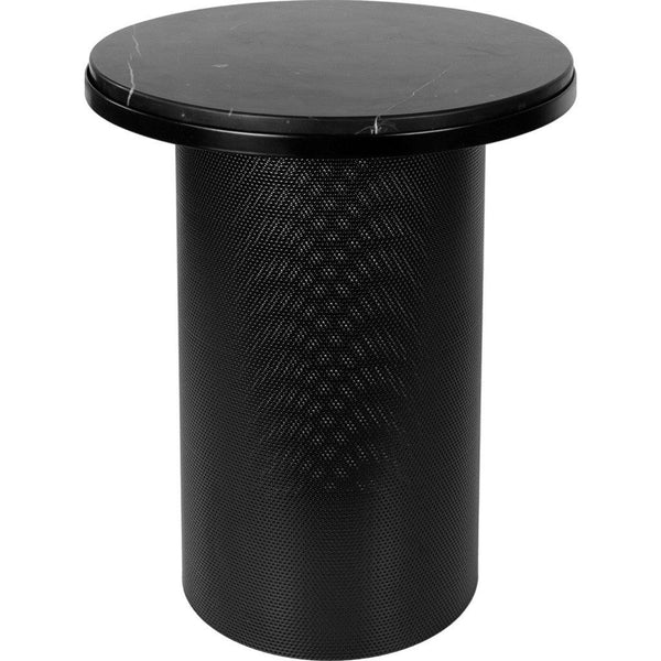 Esaila Pedestal Side Table-Black PED-01-BLK