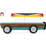 Candylab Pioneer Aspen Truck w/ Canoe Wooden Toy | Seafoam M1003