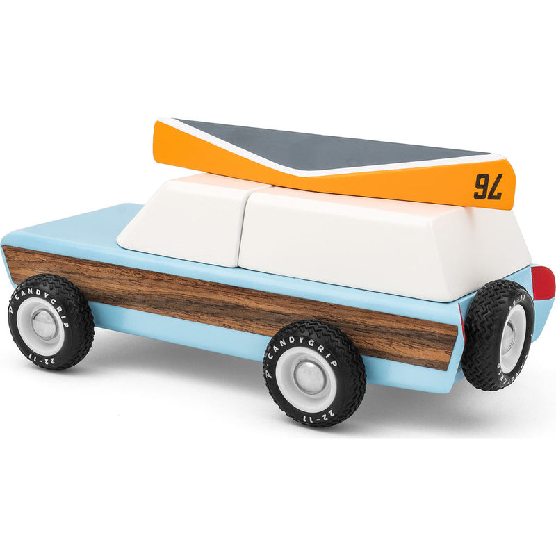 Candylab Pioneer Wood Paneled Truck | Blue/Veneer Wood