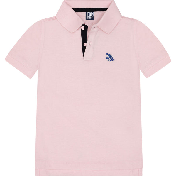 Tom & Teddy Kid's Polo Shirt | Pastel Pink