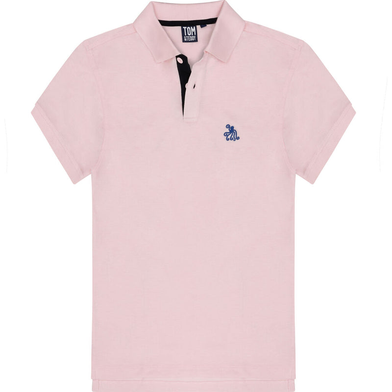 Tom & Teddy Men's Polo Shirt | Pastel Pink