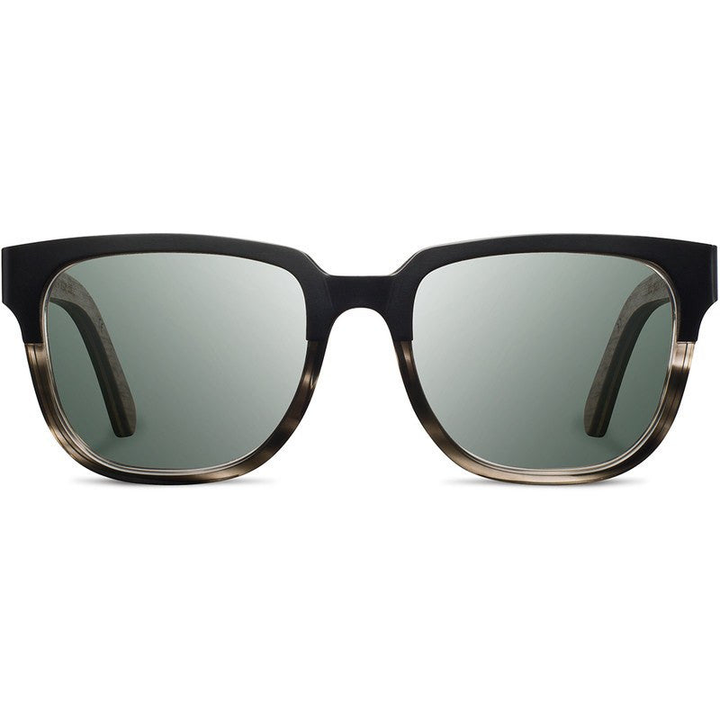 Shwood Prescott Titanium Fifty Fifty Sunglasses | Pearl Grey & Walnut / G15 Polarized