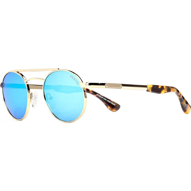 Vestal Quentin Sunglasses | Black And Gold Chunky Tort/Blue Mirror VVQU006