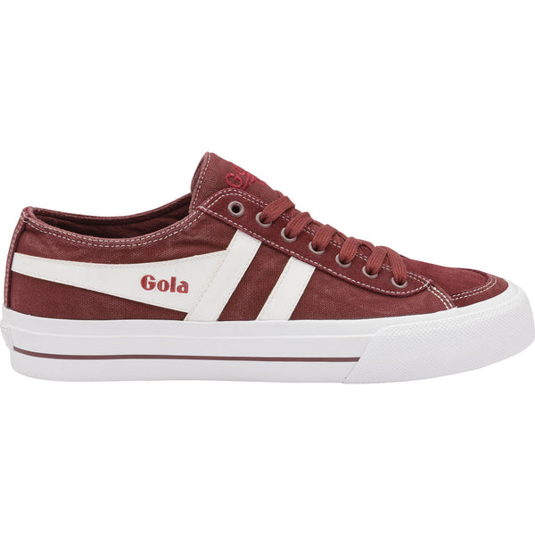 Gola Mens Quota II Sneakers | Burgundy/White- CMA677-Size 13