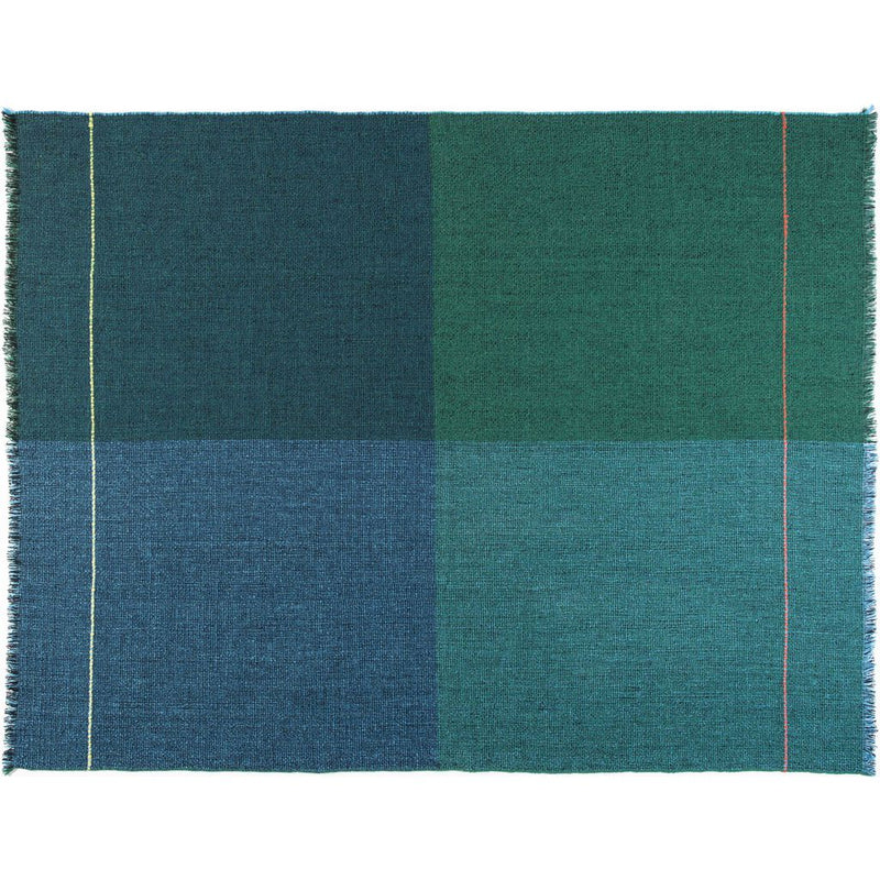 Zuzunaga Quaternio Blue Throw Blanket | Merino Wool