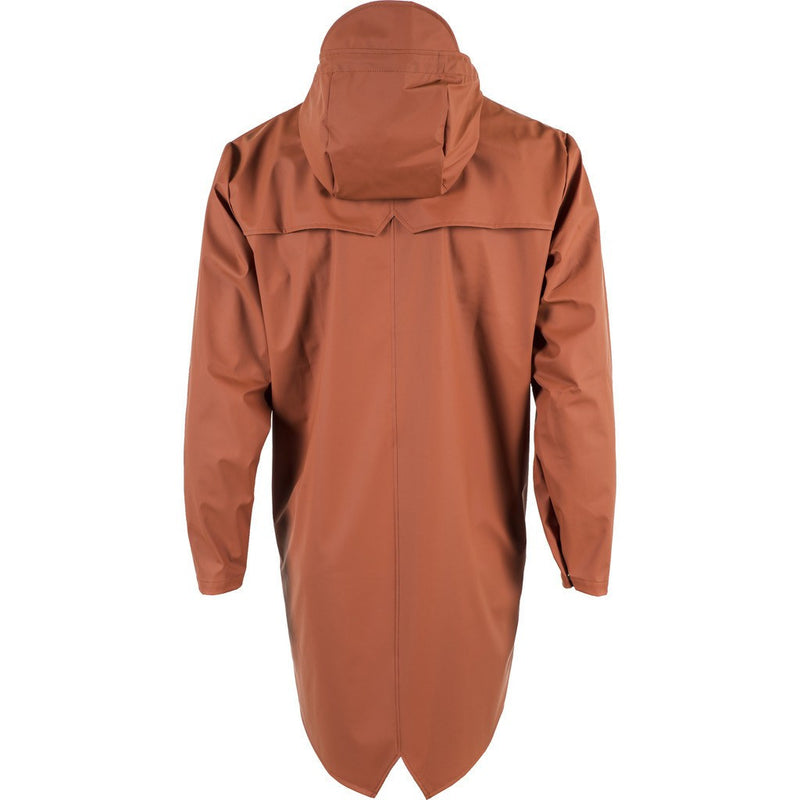 RAINS Waterproof Long Jacket | Rust 1202 S/M