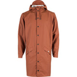 RAINS Waterproof Long Jacket | Rust 1202 M/L