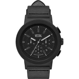 Vestal Retrofocus Chrono Watch | Black/Grey/Italian Leather SLRCL002