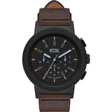 Vestal Retrofocus Chrono Watch | Dark Brown/Black/Tan/Italian Leather SLRCL003