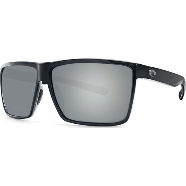 Costa Rincon Shiny Black Sunglasses | Gray Silver Mirror 580P