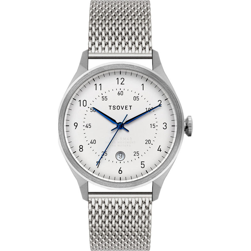 Tsovet SVT-RM40 Silver & White Watch | Stainless Steel