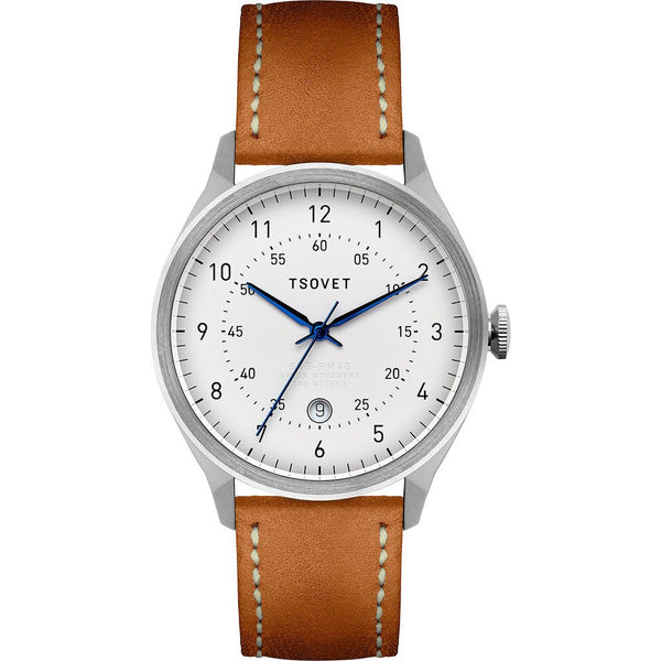 Tsovet SVT-RM40 White Watch | Tan Leather RM111513-40