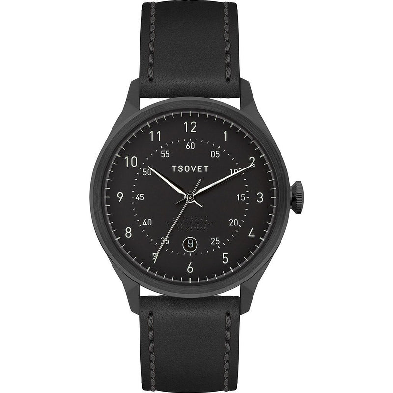 Tsovet SVT-RM40 Black Watch | Black Leather RM331010-45