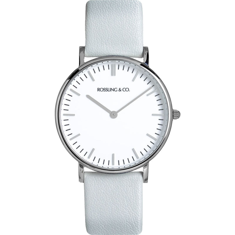 Rossling & Co. Classic 36mm Gray Watch | Silver/White/Light gray- RO-005-013