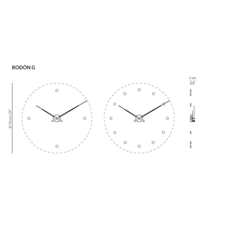 Nomon Rodon 4 T Wall Clock | Brass