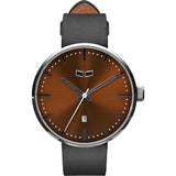 Vestal Roosevelt Watch | Black/Silver/Brown/Italian Leather RST3L03