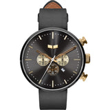 Vestal Roosevelt Chrono Watch | Black/Gun/Gold/Italian Leather RSTCL02