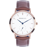 Rossling & Co. Modern 36mm Westhill Watch | Gold/White/Blue RO-003-001