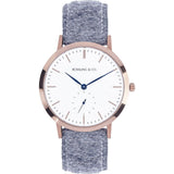 Rossling & Co. Modern 36mm Stirling Watch | Gold/White/Blue RO-003-014
