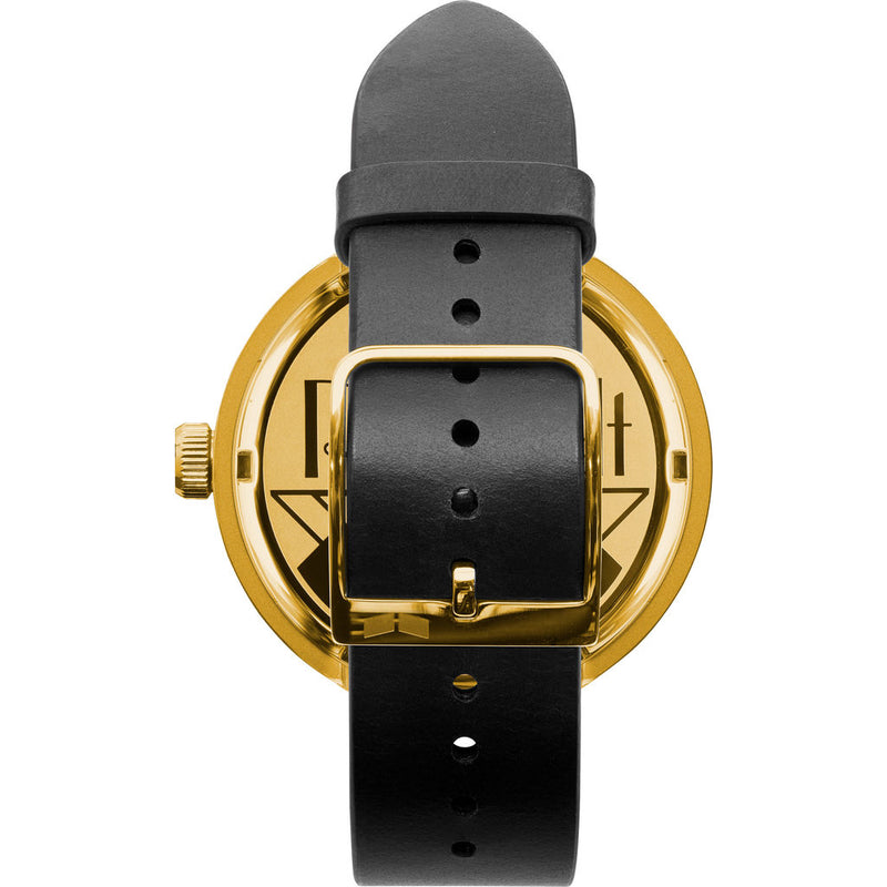 Vestal Roosevelt Italian Leather Watch | Black/Gold/Brown