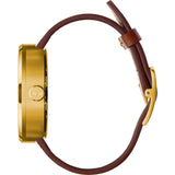 Vestal Roosevelt Italian Leather Watch | Cordovan/Gold/Brown