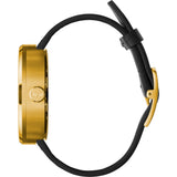 Vestal Roosevelt Italian Leather Watch | Black/Gold/Black
