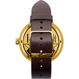 Vestal Roosevelt Italian Leather Watch | Dark Brown/Gold/Black