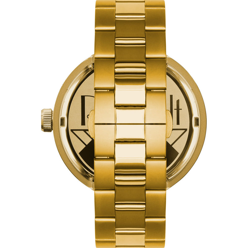 Vestal Roosevelt 3-Link Metal Watch | Gold/Black