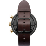 Vestal Roosevelt Chrono Italian Leather Watch | Black/Gun-Gold