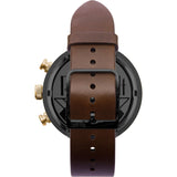 Vestal Roosevelt Chrono Italian Leather Watch | Cordovan/Gun-Gold