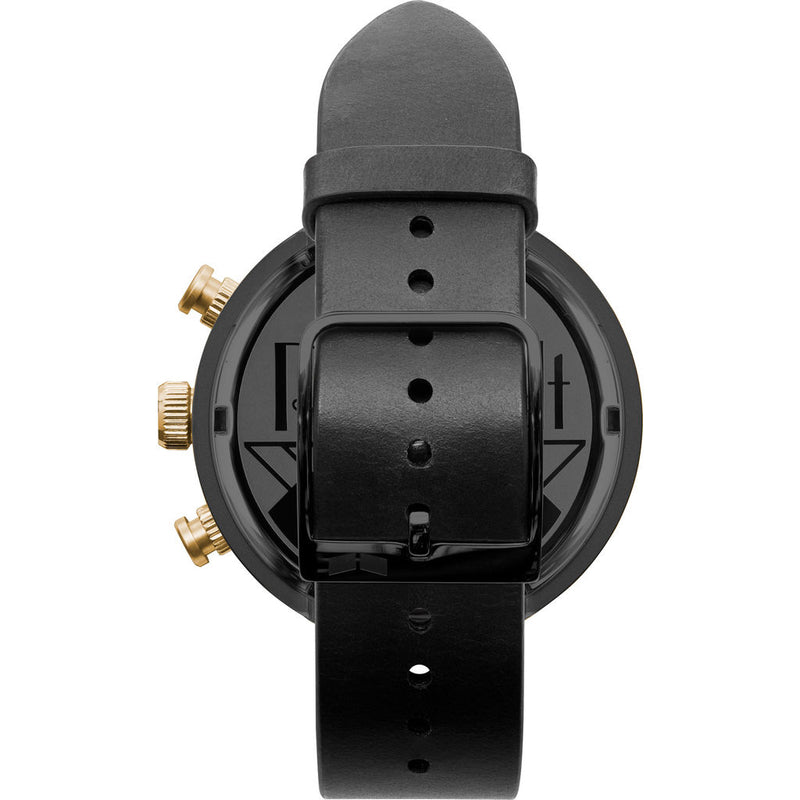 Vestal Roosevelt Chrono Italian Leather Watch | Dark Brown/Gun-Gold