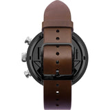 Vestal Roosevelt Chrono Italian Leather Watch | Brown/Gun-Silver