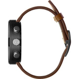 Vestal Roosevelt Chrono Italian Leather Watch | Brown/Gun-Silver