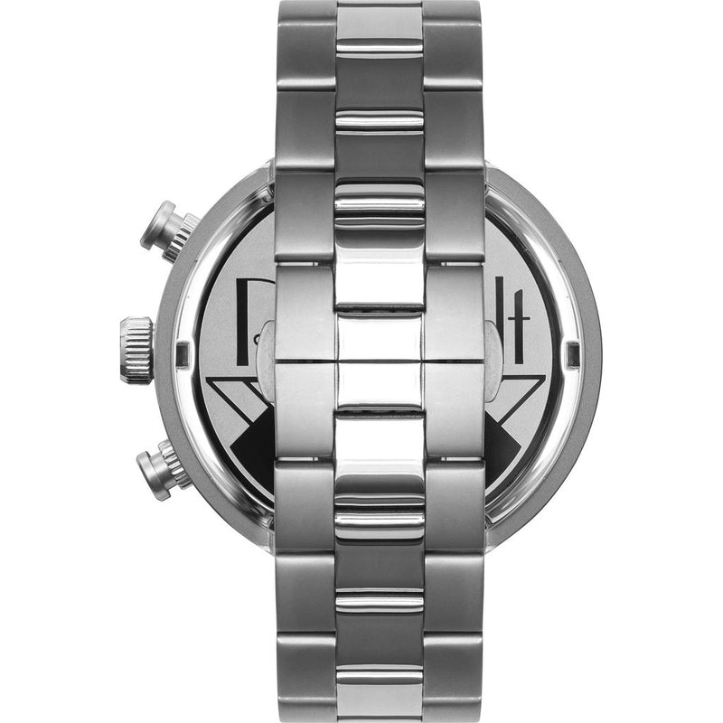 Vestal Roosevelt Chrono 3-Link Metal Watch | Silver/Marine/Gold