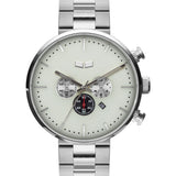 Vestal Roosevelt Chrono 3-Link Metal Watch | Silver/Marine