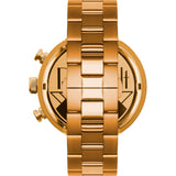 Vestal Roosevelt Chrono 3-Link Metal Watch | Rosegoldgrey