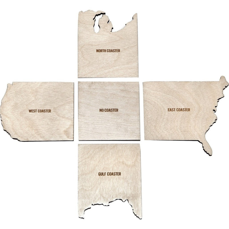 Reed Wilson Design Mixed Coaster 5 Piece Set | Baltic Birch CSTR5PCMIX