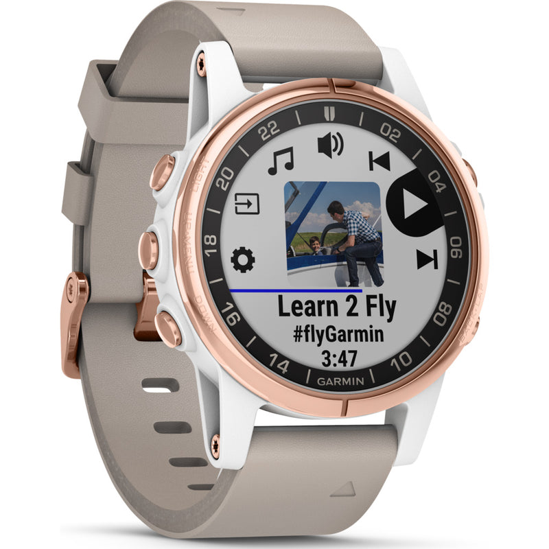 Garmin D2 Delta S Aviation GPS Watch | Rose Gold/Beige S010-01987-30