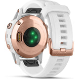 Garmin Fenix 5S Plus Sapphire Multisport GPS Watch | Rose Gold/White 010-01987-06