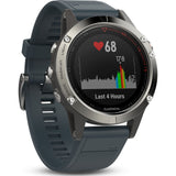 Garmin Fenix 5 Multisport GPS Watch | Silver/Granite Blue 010-01688-01