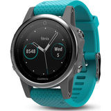 Garmin Fenix 5S Multisport GPS Watch | Silver/Gray/Turquoise 010-01685-01