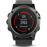 Garmin Fenix 5X Sapphire Multisport GPS Watch | Black Silicone 010-01733-00