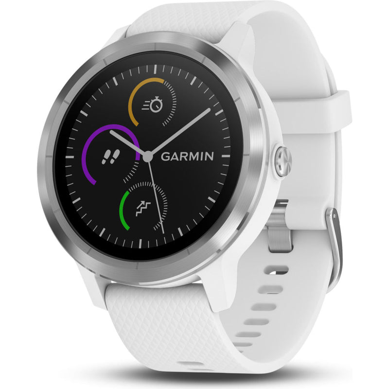 Garmin Vivoactive 3 Activity Tracking GPS Smartwatch | White & Stainless Steel 010-01769-21