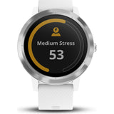 Garmin Vivoactive 3 Activity Tracking GPS Smartwatch | White & Stainless Steel 010-01769-21
