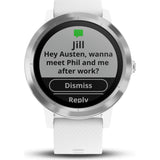 Garmin Vivoactive 3 Activity Tracking GPS Smartwatch | White & Stainless Steel 010-01769-21