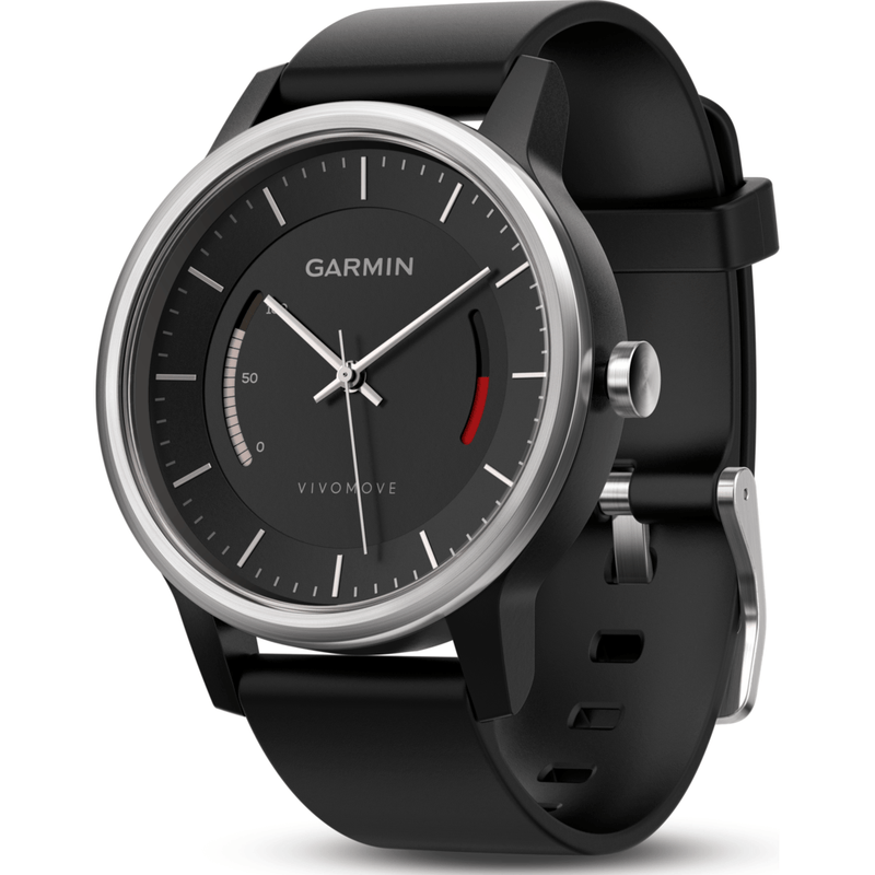 Garmin Vivomove Classic Activity Tracking Watch | Black/Leather 010-01597-12
