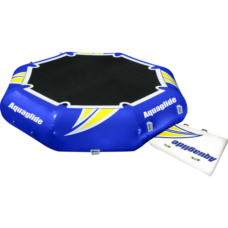 Aquaglide Rebound 12 Inflatable Trampoline w/ Log & Slide | Yellow/Blue/White 58-5209200